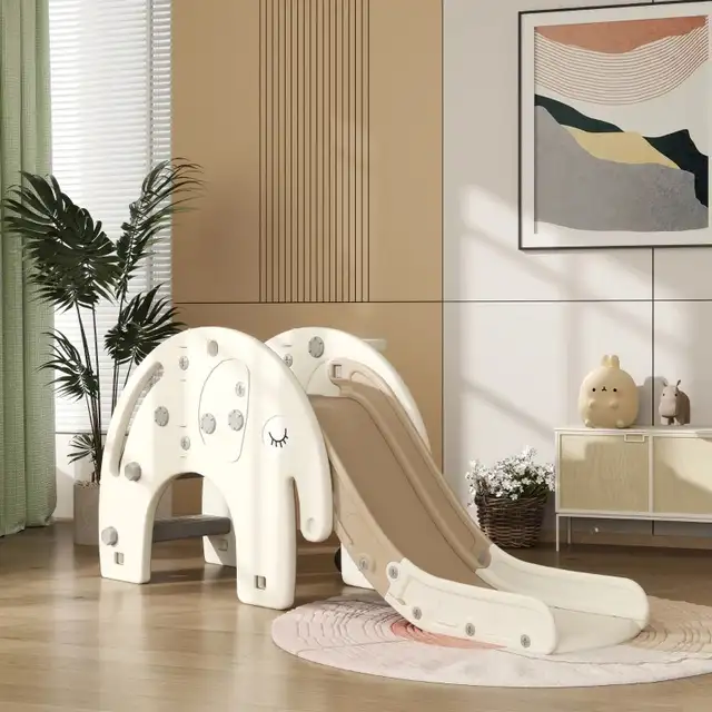 Qaba 3 in 1 Toddler Slide with Basketball Hoop, Climber, for 1-3 in Toys in Markham / York Region - Image 7