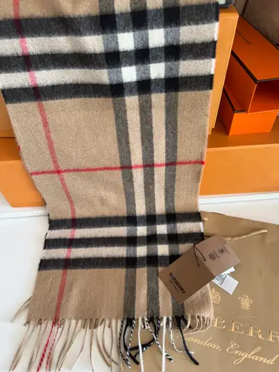 Authentic Burberry  Check Cashmere Scarf  Brand New, View more