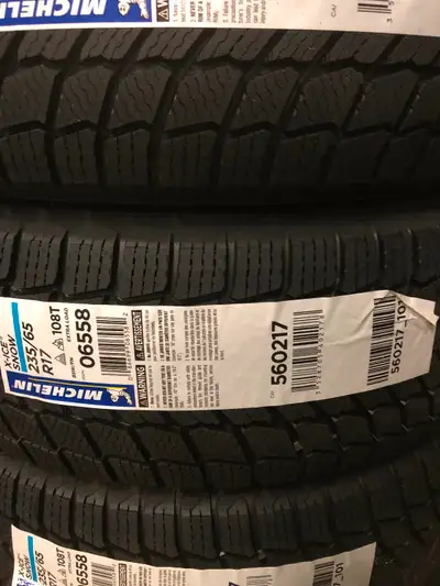 New set of 235 65 17 Michelin xice snow winter tires. Tires are brand new never been mounted or used...
