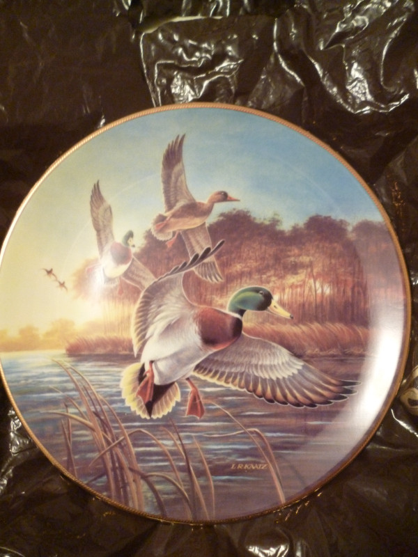 Bald Eagle + Mallards collector china plates with holders - new in Arts & Collectibles in Vernon - Image 2