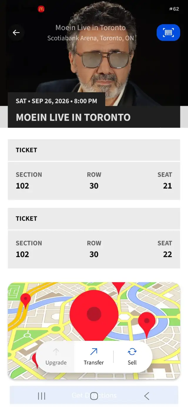 2 Moein Concert Tickets for Sale – Toronto