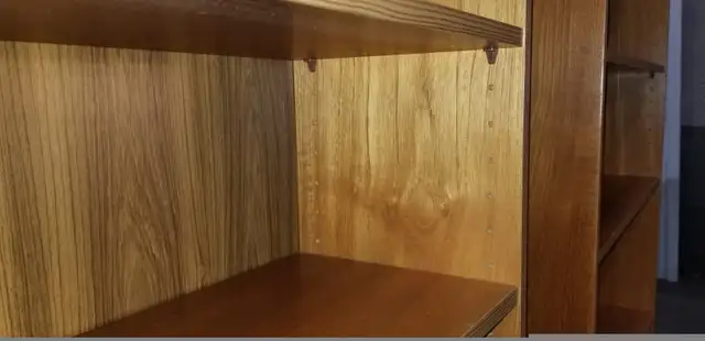 Pair mcm bookcases teak true & faux 73in H, 6 shelves 4 moveable in Bookcases & Shelving Units in Ottawa - Image 6