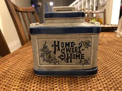 MCM Ceramic Napkin Holder Home Sweet Home Made In Japan By NC Cameron & Son Ltd 4 3/4”h x 4 1/2”w x...