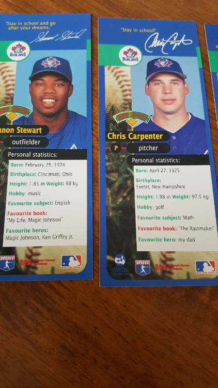 Toronto Blue Jays Collectible Players Bookmarks (6) *New* 2000 in Arts & Collectibles in Brantford - Image 3