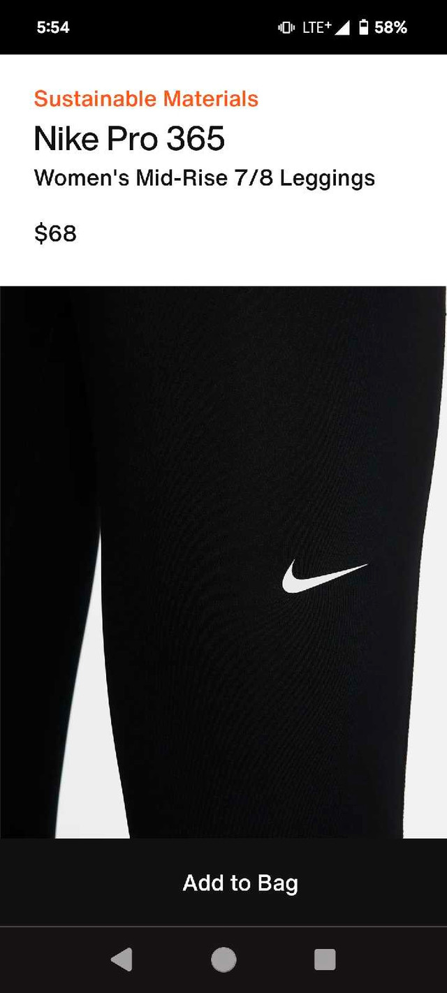 Nike Pro 365Women's Mid-Rise 7/8 Leggings in Women's - Bottoms in Kitchener / Waterloo - Image 4