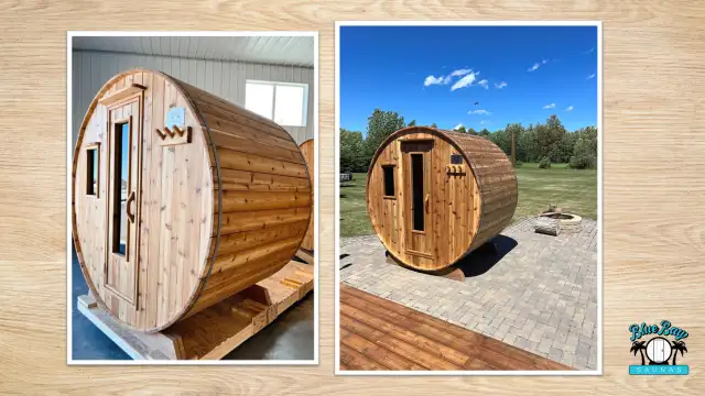 6 Foot Mini Cedar Barrel Sauna