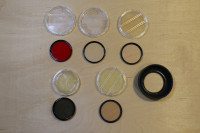 A selection of 52 mm camera filters