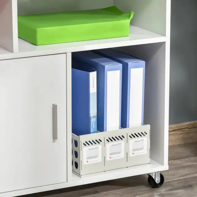 White lateral Filing Cabinet Open Storage Shelf, Printer Stand in Bookcases & Shelving Units in Markham / York Region - Image 9