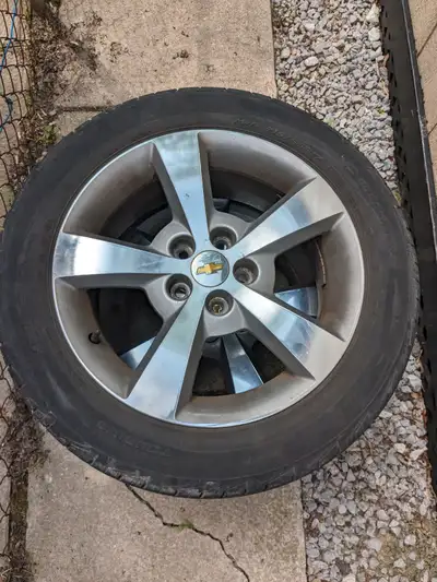 4 chevy factory rims + cooper tires - 215/55R17 about 6k on rubber - pressure sensors on each tire r...