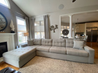 Large light grey sectional 