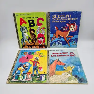 Little Golden Books Lot Hard Cover Vintage ABC Animals Colors Ru, View more