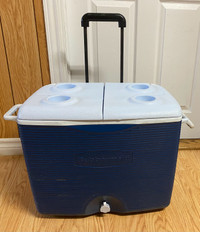 Wheeled Rubbermaid Cooler 