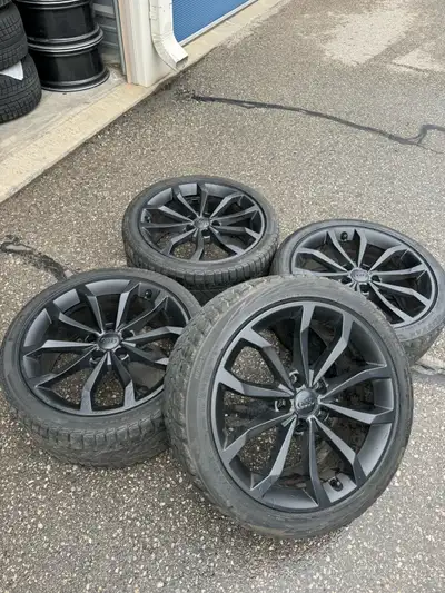 18 inch rims Original Audi rims Oem Audi rims Audi rims S line rims Audi wheels • plasti dipped blac...