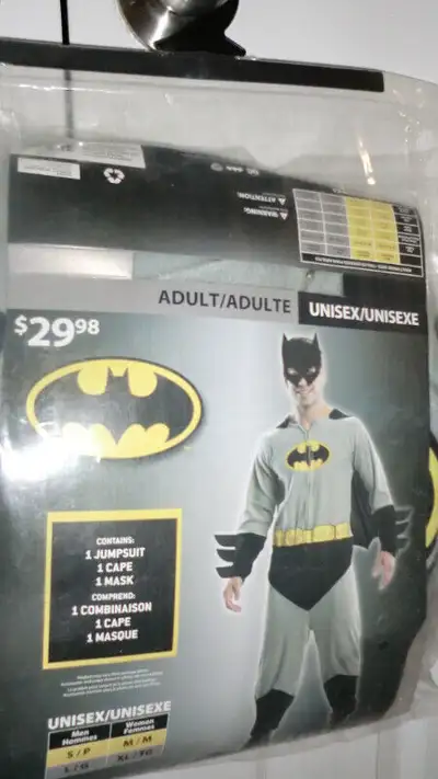 BATMAN Adult Unisex Halloween costume, Man size S, NEW, View more