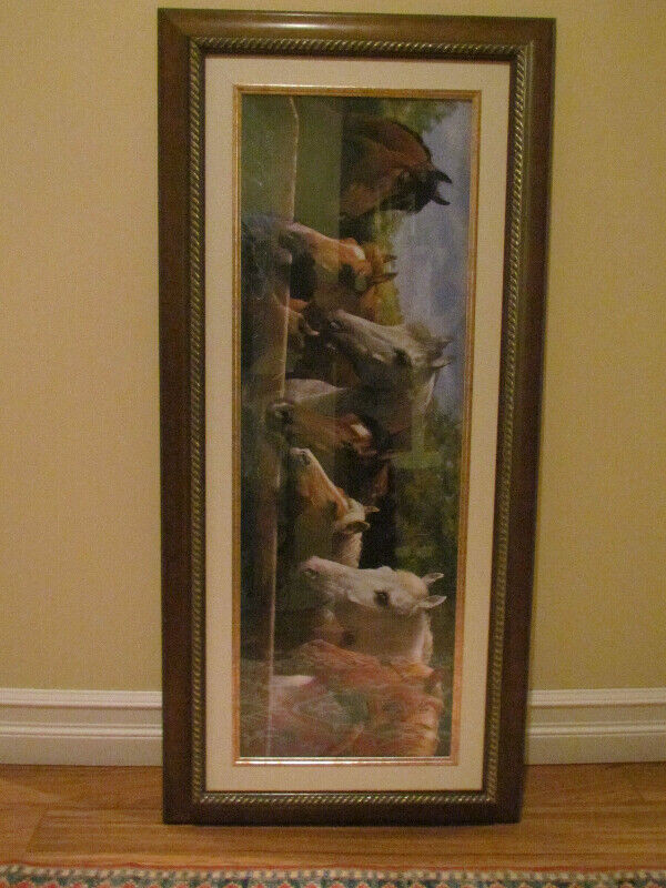 HORSES PRINT FRAMED in Arts & Collectibles in Kawartha Lakes
