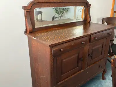 Antique solid wood sideboard buffet, View more