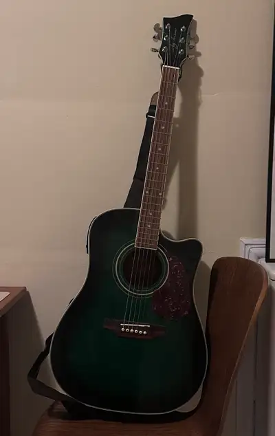 Jay Turser Electric Acoustic Guitar - Dark Green, View more