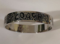 COACH | Bangle Silver Tone Animal Print Bracelet