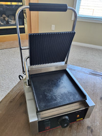 Commercial electric contact press grill griddle panini gril
