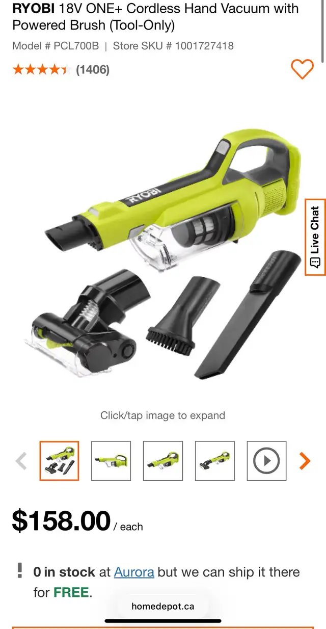 ryobi cordless hand vacuum  in Power Tools in Markham / York Region - Image 3