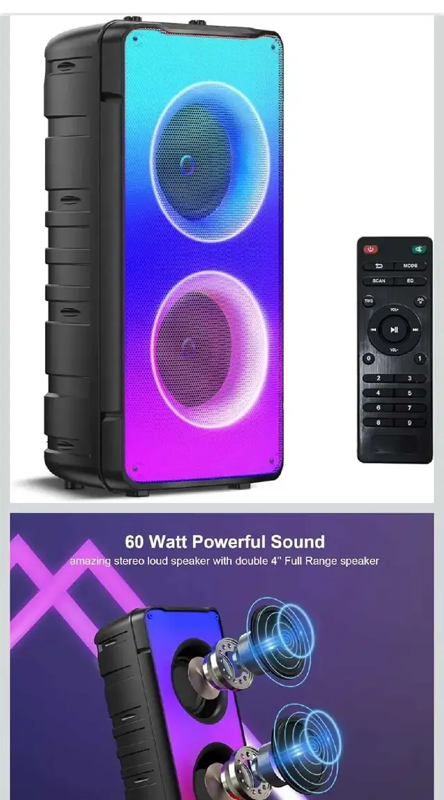  TAMPROADBluetooth Speakers, 60W(80W Peak) Portable Loud Wi in Speakers in Markham / York Region - Image 8