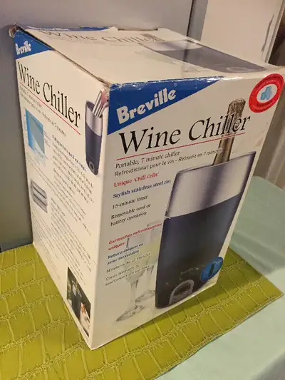Breville Portable Battery Operated Wine Chiller - NEW, View more