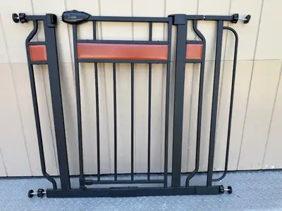 Metal Walk-Through Safety Gate, Black, View more