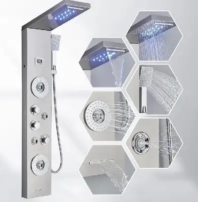 Stainless Steel LED Shower Panel, View more