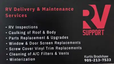 Offering RV delivery and maintenance services to keep your recreational vehicle in top shape. I spec...