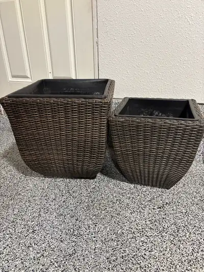 Wicker Plant Pots - Set of 2, View more