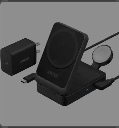 Selling an Anker Qi2 MagGo 3-in-1 15W Wireless Charging Station in excellent condition! This chargin...