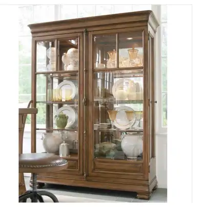 Vintage Pennsylvania House Glass China Cabinet / Display Hutch, View more