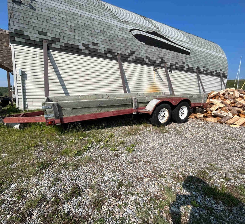 18ft Double Axel Flat Deck Trailer Cargo & Utility Trailers Calgary