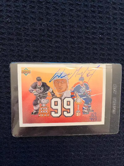 Autographed Wayne Gretzky #99 card, View more
