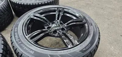 For Sale: BMW F30 Winter Rim & Tire Package (17”) 17” Gloss Black Rims – 5x120 bolt pattern Fits BMW...
