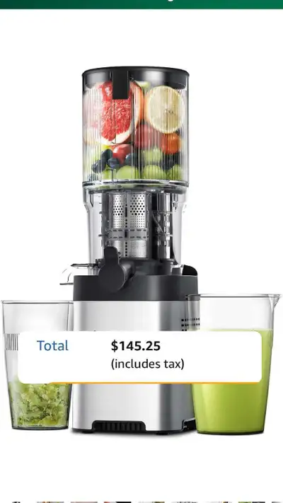 AMZCHEF Cold Press Juicer with 5.4-Inch Wide Chute, , View more