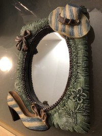 Lovely decorative Portable mirror 8” x 6” $22.