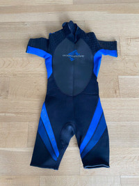 Kids Body Glove Shorty WetSuit - size 10 blue/black