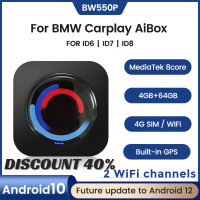 NEW Wireless Carplay AI BOX Android 10.0 4G+64G For BMW ID6 ID7