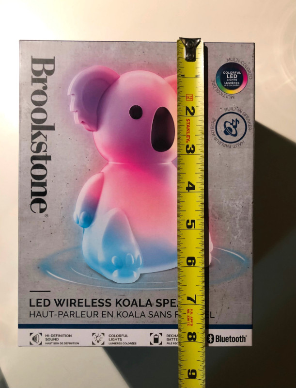 LED wireless Koala speaker, Brookstone in Speakers in Ottawa - Image 2