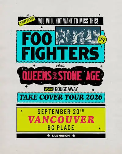 2 Foo Fighters Tickets – FLOOR C8 Row 21 – BC Place Sept 20