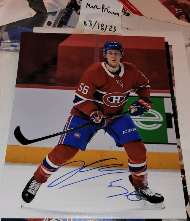 Jesse Ylonen signed 8x10 photos Canadiens Hockey /Photos signées dans Art et objets de collection  à Ville de Montréal - Image 3