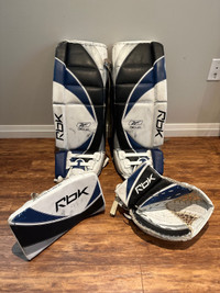 RBK Sr 33” Goalie Pads/Blocker/Catcher