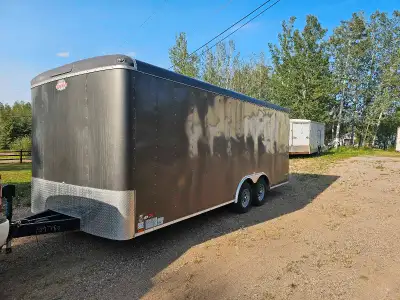 2017 20' Cargo Mate enclosed car trailer , 10,000lb axle capacity. Used as a Harley storage garage f...