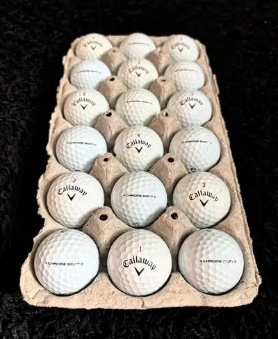 18 Callaway Chrome Soft Golf Balls, View more