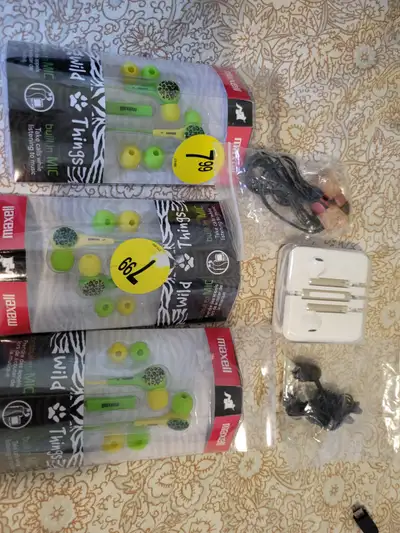 Multiple HEAD PHONES, cell phone covers,ADAPTORS,CHARGERS, View more