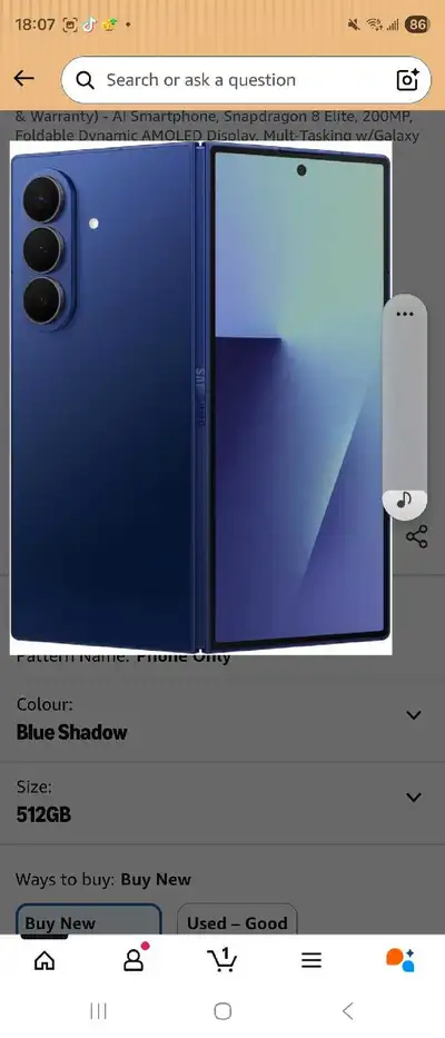 Samsung galaxy Z fold 7 for sale, View more