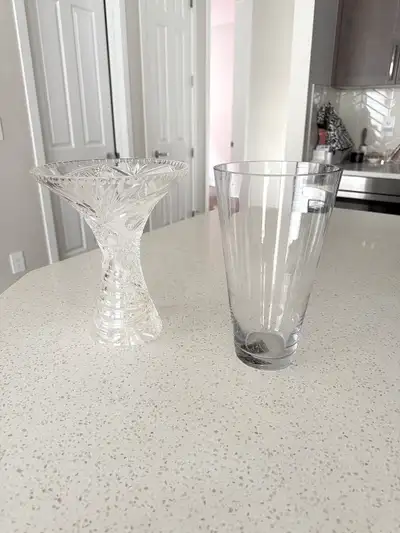 2 Glass Vases – Patterned + Minimalist, View more