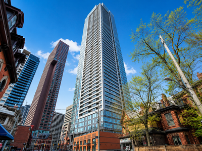 Bloor & Sherbourne 2 Bed 1 Bath 1 EV Parking Condo for Rent at Downtown Layout: 2 Bed & 1 Bath with...