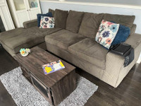 Sectional grey couch 